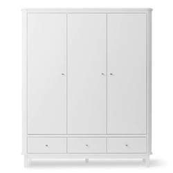 OLIVER FURNITURE Тридверна дитяча шафа WOOD White