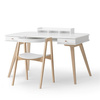 OLIVER FURNITURE Biurko dziecięce Wood białe wys. 66 cm z krzesłem 
