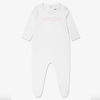 KENZO Kids Baby boys organic cotton Tiger babygrows set in white and grey