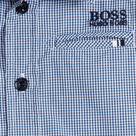 BOSS Kids Koszula chłopięca w kratkę