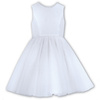 SARAH LOUISE Sukienka dla dziewczynki bez rękawów z białego tiulu