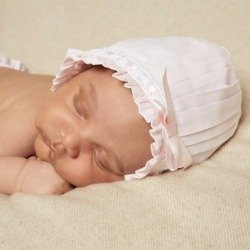 SARAH LOUISE Baby pink pleated hat