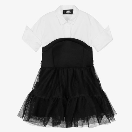 KARL LAGERFELD KIDS Black and white dress