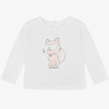 KARL LAGERFELD Kids Girls pale pink cotton three piece tracksuit set