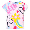 BILLIEBLUSH T-shirt dziewczęcy z krótkim rękawem biały z kolorowym nadrukiem