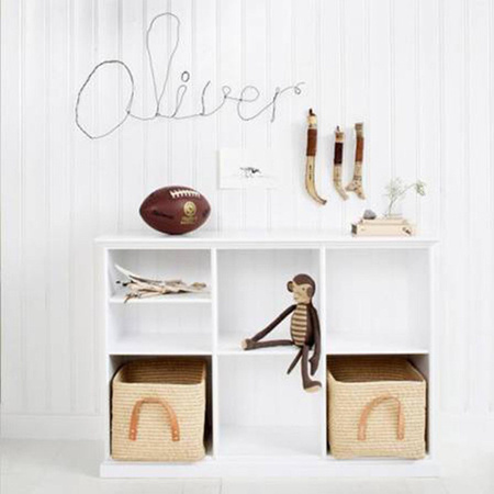 OLIVER FURNITURE Білі полиці для дитячої книжкової шафи, 3 шт.