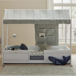 LIFETIME Kidsrooms Kid's 4-in-1 Bed with Top Construction Essence, blue sage