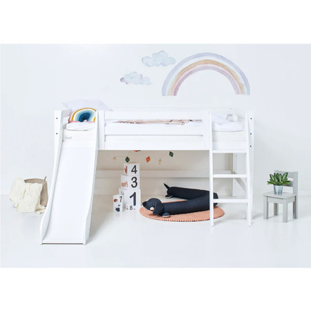 Hoppekids ECO Luxury Low bunk bed with slide and vertical ladder 90x200