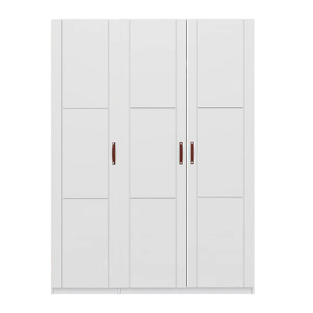 LIFETIME Kidsrooms  Szafa dziecięca trzydzwiowa z wieszakami półkami 150 cm, biała