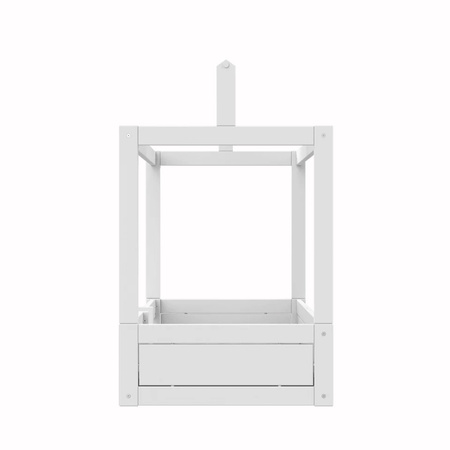 LIFETIME Kidsrooms Łóżko dziecięce Montessori 90x200 cm z konstrukcją dachową i barierkami ochronnymi