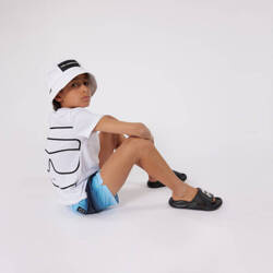 KARL LAGERFELD Kids printed bermuda shorts white/blue