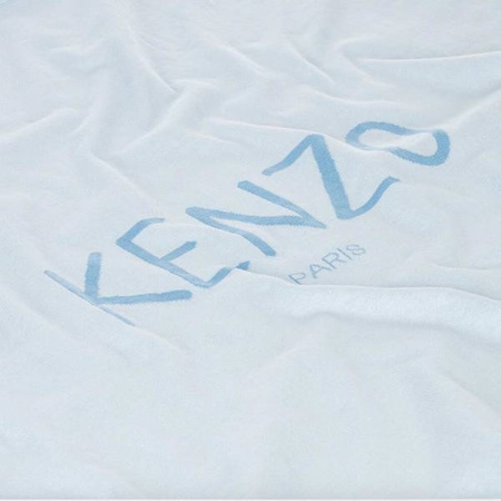 KENZO Kids Kocyk niemowlęcy dla chłopca z bawełny organicznej błękitny