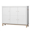 OLIVER FURNITURE Дитячий дерев'яний комод з 3 дверцятами, білий/дуб