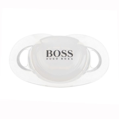 BOSS Kids Smoczek niemowlęcy w prezentowym pudełku biały