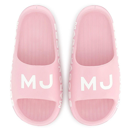 MARC JACOBS Klapki dziewczęce różowe z logo