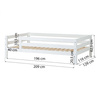 Hoppekids ECO Luxury toddler bed white with 3/4 bed rail 90x200 cm