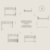  OLIVER FURNITURE Seaside Łóżko piętrowe białe z pionową drabinką