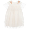 CARRÉMENT BEAU Girls ivory tulle dress