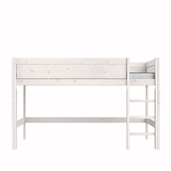 LIFETIME Kidsrooms Ліжко-міні-спальне місце 128 см з драбиною 120x200 см, whitewash