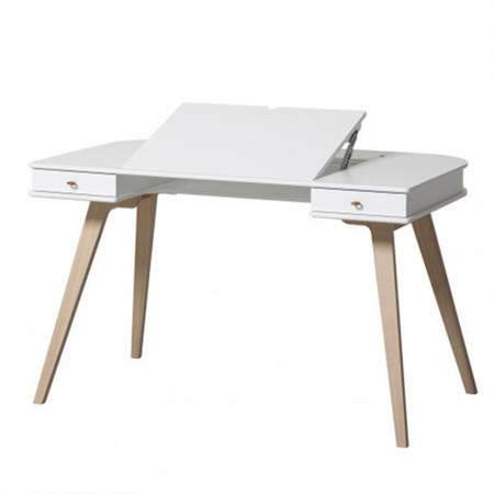 OLIVER FURNITURE Дитячий дерев'яний стіл, білий, висота 72,6 см