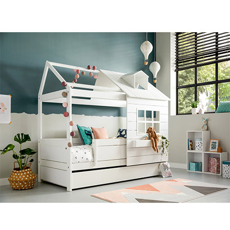 LIFETIME Kidsrooms Łóżko domek Lake House 90x200 cm, białe
