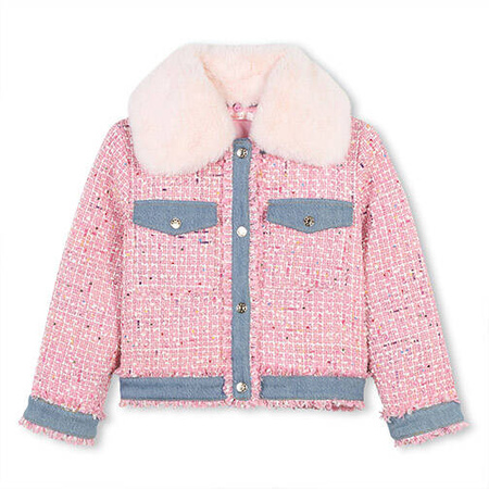 BILLIEBLUSH Girl's pink tweed jacket
