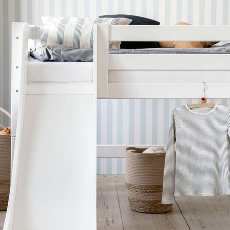  HOPPEKIDS  ECO Luxury Łóżko piętrowe ze zjeżdżalnią i pochyłą drabinką 120x200 cm