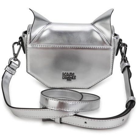 KARL LAGERFELD Kids Girls MINI MI Crossbody bag in silver