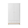 OLIVER FURNITURE Wood Дводверна дитяча шафа-купе білого кольору