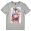 TIMBERLAND T-shirt dla chłopca szary z ndrukime z przodu