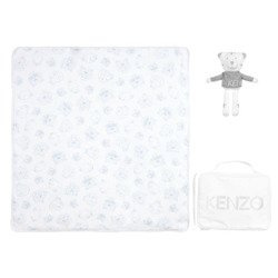 KENZO Kids baby blanket with soft toy