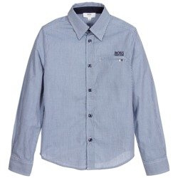 BOSS Kids Koszula chłopięca z długim rękawem w kratę