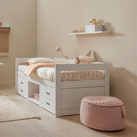 LIFETIME Kidsrooms Breeze Kid's Cabin bed with drawers and storage
