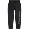 KARL LAGERFELD Kids Boys Black Logo Track Pants