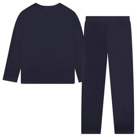 BOSS Kids Piżama chłopięca z długim rękawem granatowa