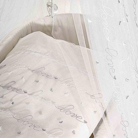 PICCI Sleepy Komplet pościeli  z tiulu do kołyski milk