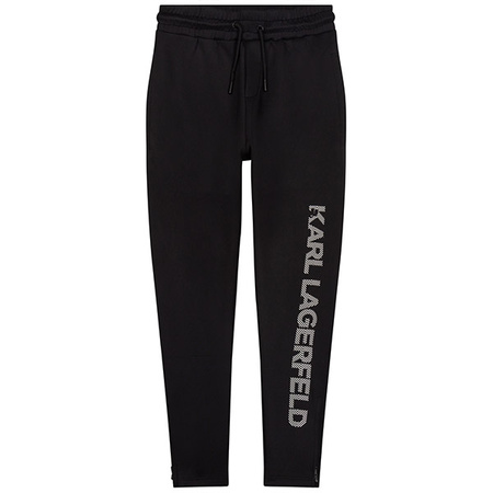 KARL LAGERFELD Kids Boys Black Logo Track Pants