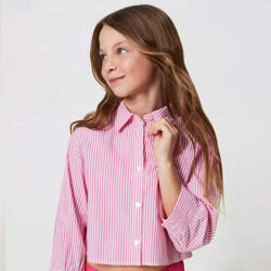 TWINSET Girls striped poplin shirt