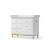 OLIVER FURNITURE WOD Dresser with 3 drawers and changing table, white/oak