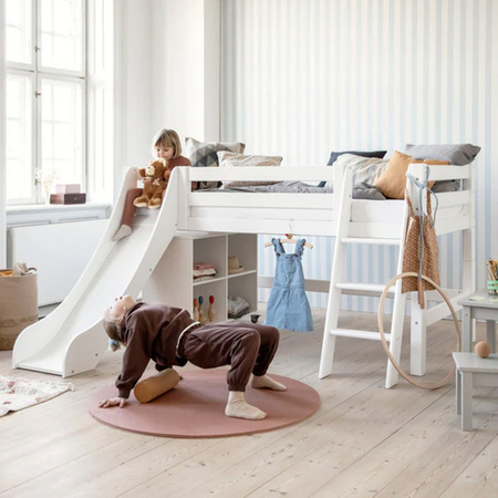  HOPPEKIDS  ECO Luxury Łóżko piętrowe ze zjeżdżalnią i pochyłą drabinką 90x200 cm
