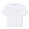HUGO Boys white cotton t-shirt with print
