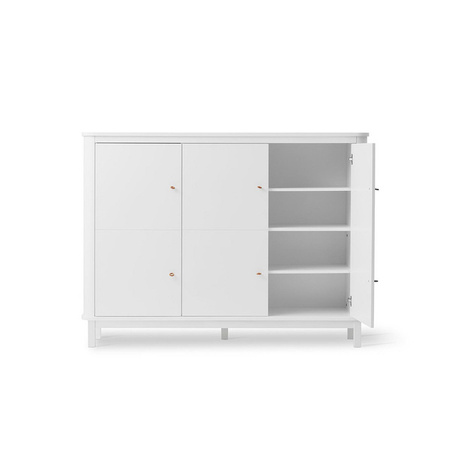 OLIVER FURNITURE WOOD MULTI CUPBOARD 3 DOORS - WHITE