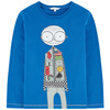 THE MARC JACOBS T-shirt chłopięcy z długim rękawem niebieski z nadrukiem MARC