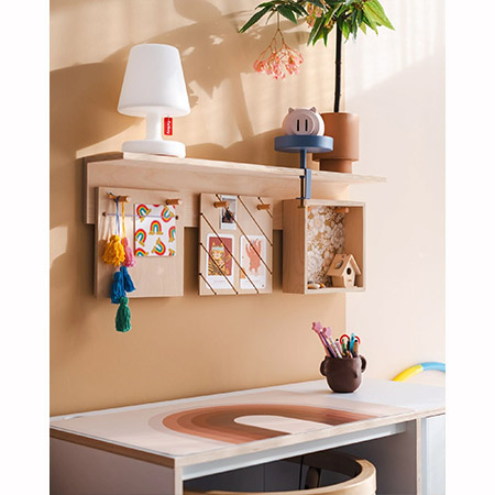 EEVEVE Deskmat Retro-lines - Brown, 70x44 cm