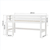 Hoppekids ECO Luxury low bunk bed with straight ladder 90x200cm