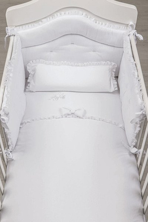 PICCI VICTORIA Pościel dziecięca 4 częściowa z białym haftem