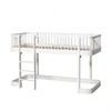  OLIVER FURNITURE Оригінальне низьке ліжко-горище Wood Original, 90x200 см, білий/дубовий колір