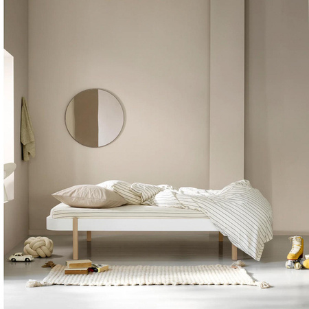 OLIVER FURNITURE Łóżko dziecięce Wood Lounger 120x200 cm, white/oak