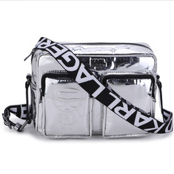 KARL LAGERFELD Kids Girls MINI MI Crossbody bag in silver