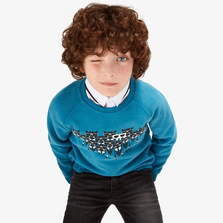 KARL LAGERFELD KIDS Bluza chłopięca turkusowa
